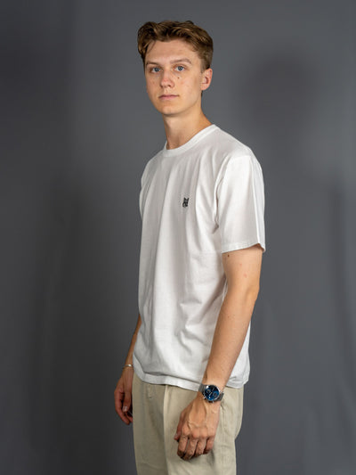 Grey Fox Head Patch Classic T-Shirt - Hvid