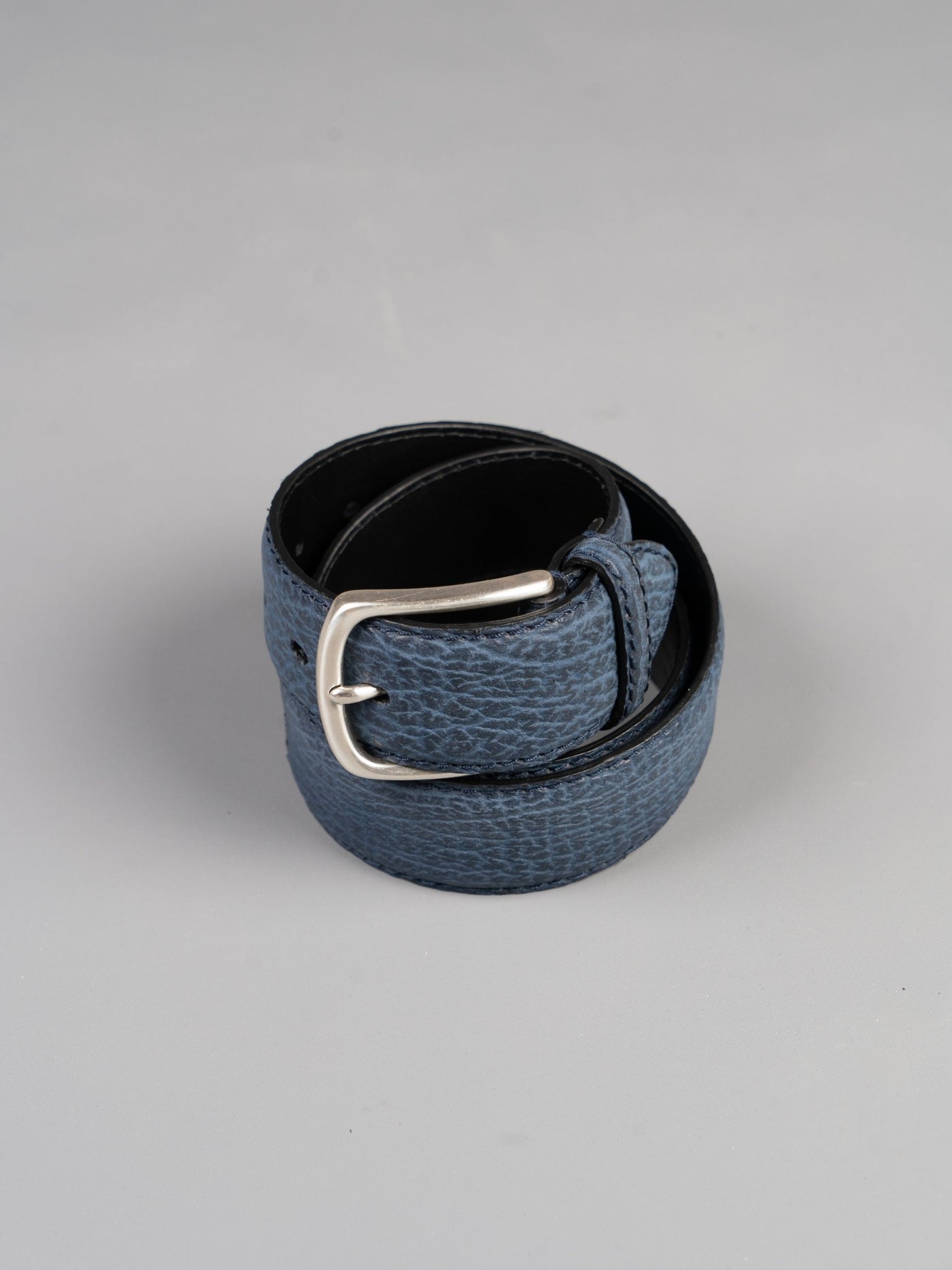 Shark Leather Belt - Blå