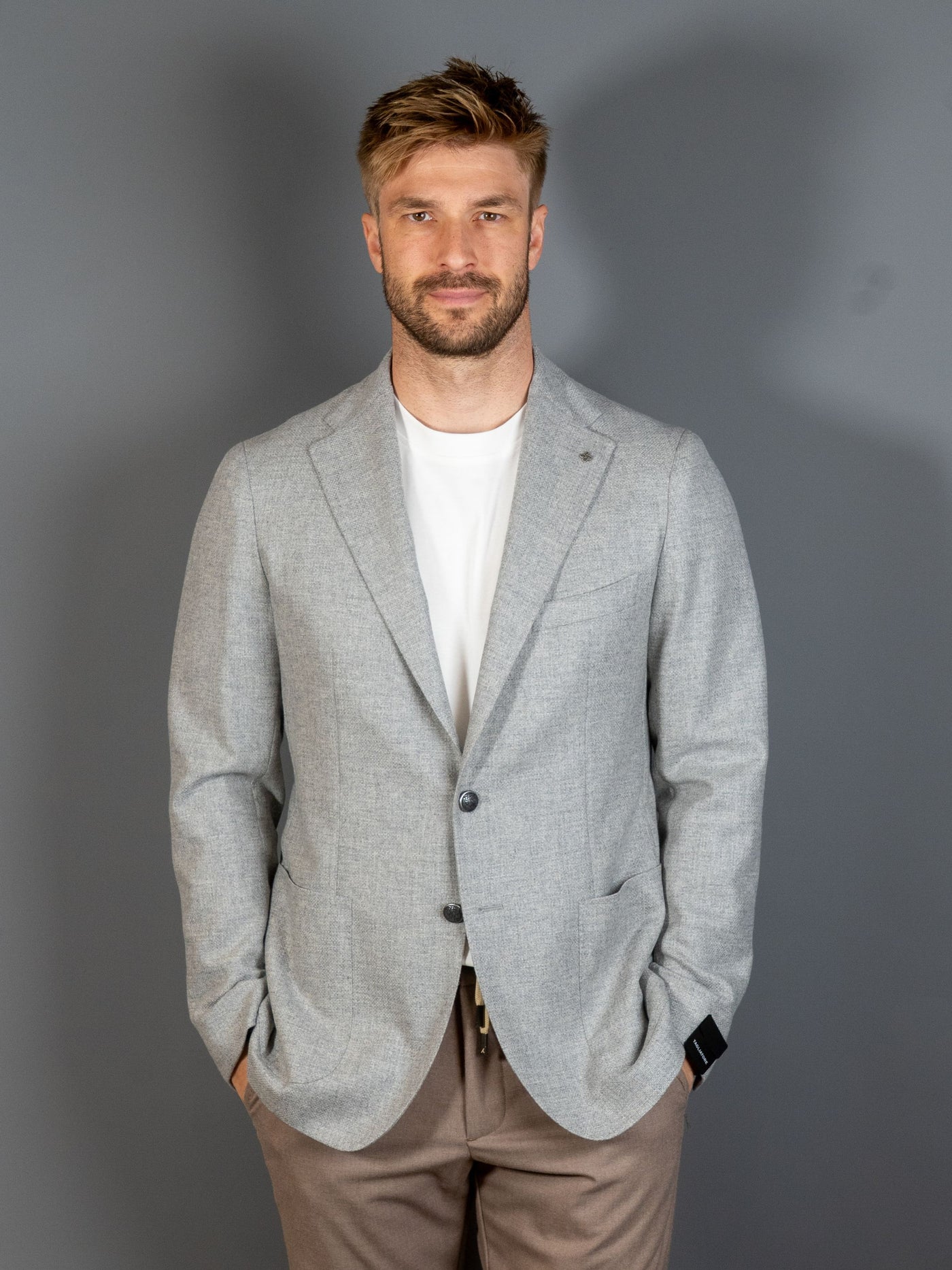 Wool Cashmere Blazer - Grå