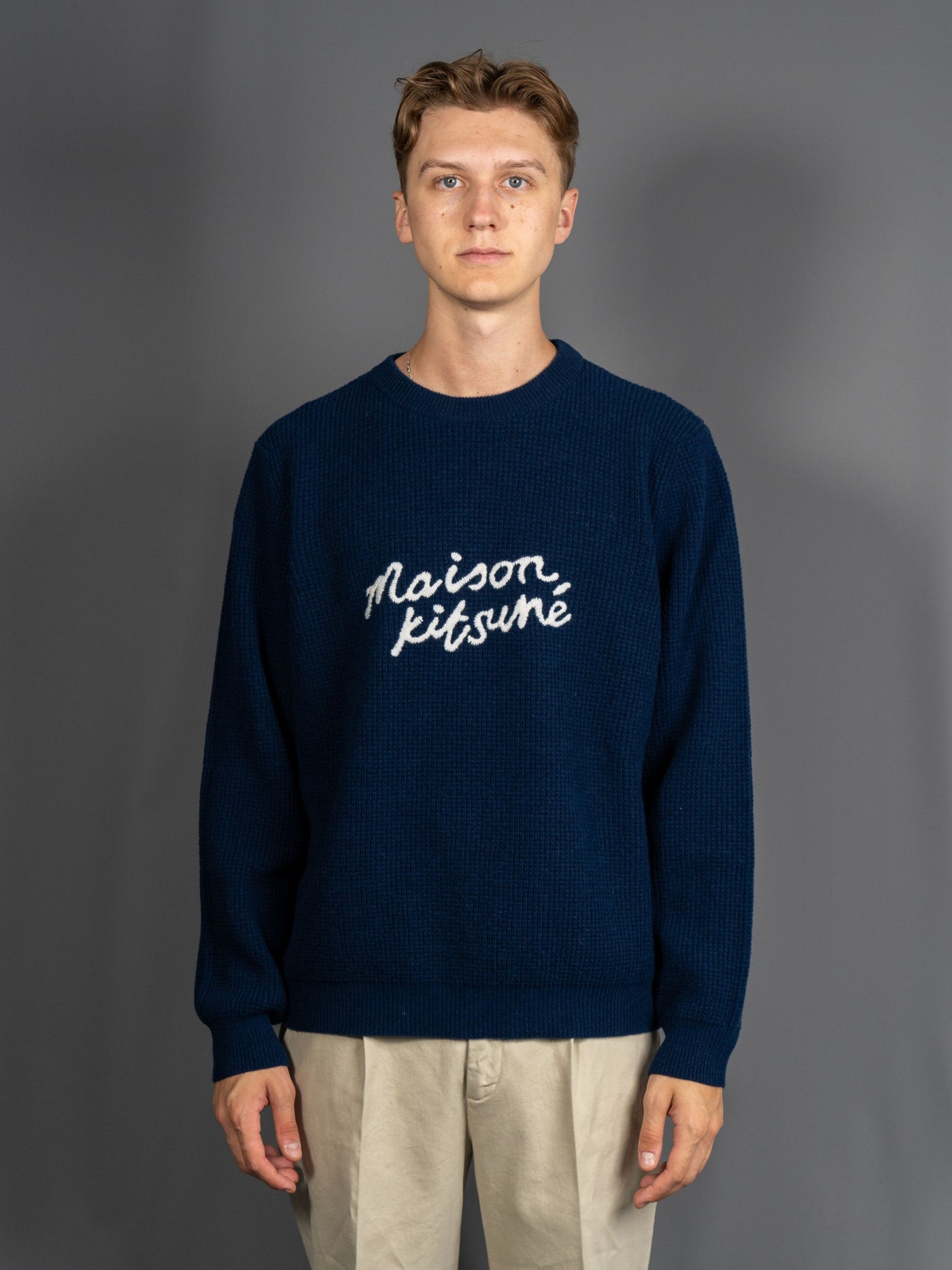 Maison Kitsuné Handwriting Comfort Jumper - Navy