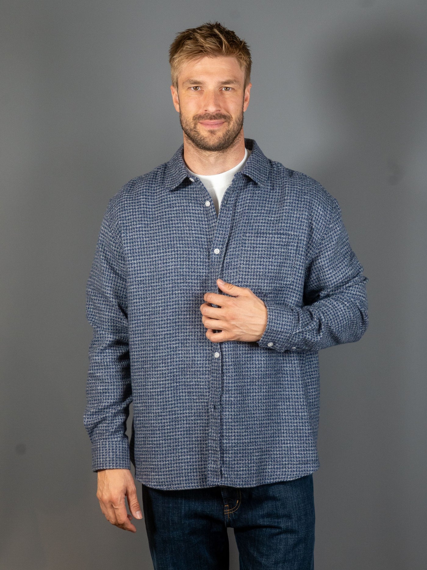 Cotton Mouline Shirt - Blå