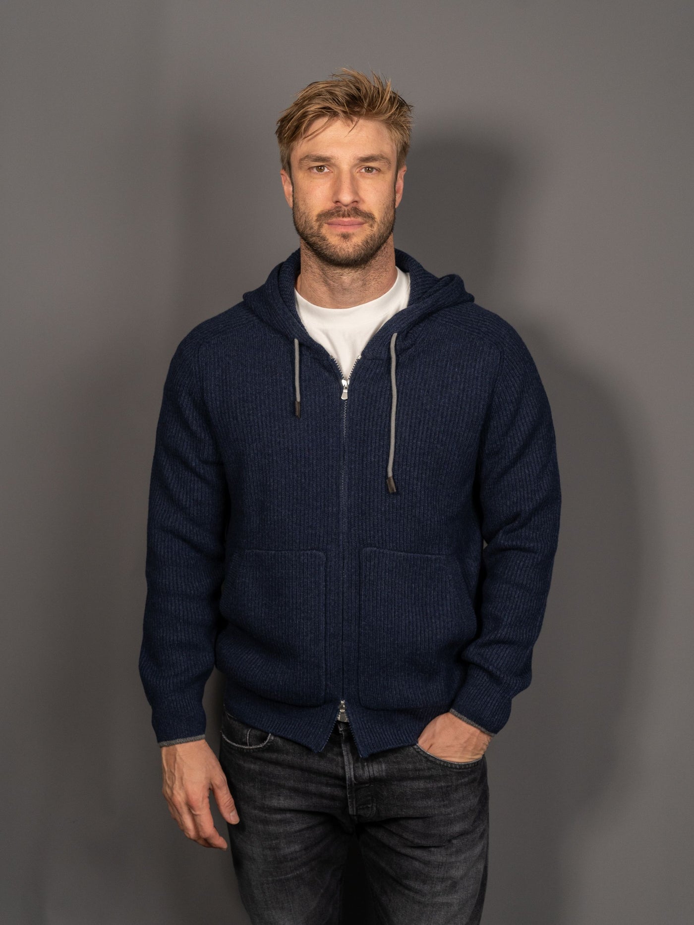 Hoodie Full Zip - Navy