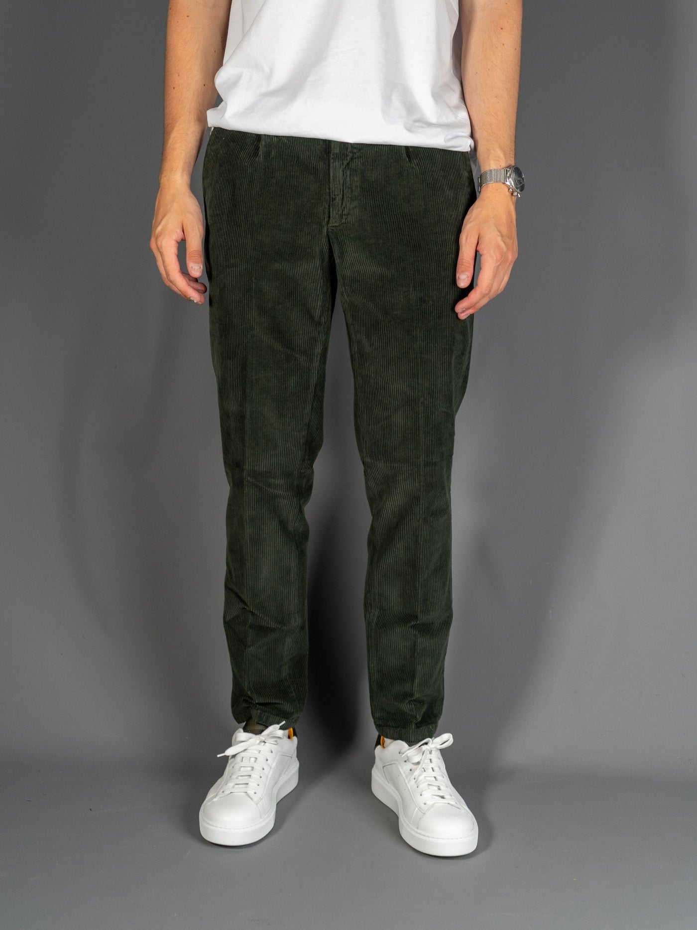 Pleated Corduroy Pants - Grøn