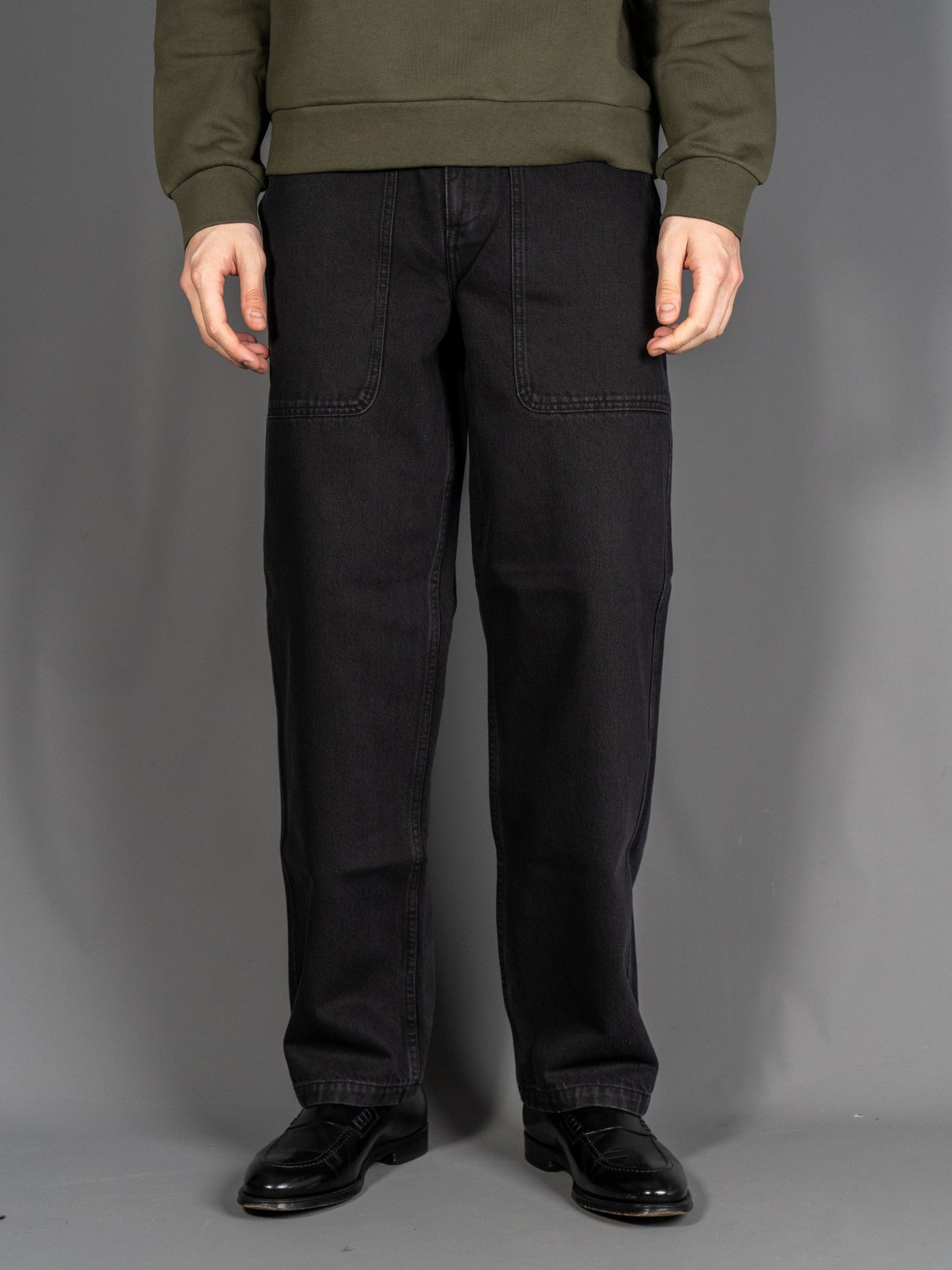 Twill Patch Trousers - Sort