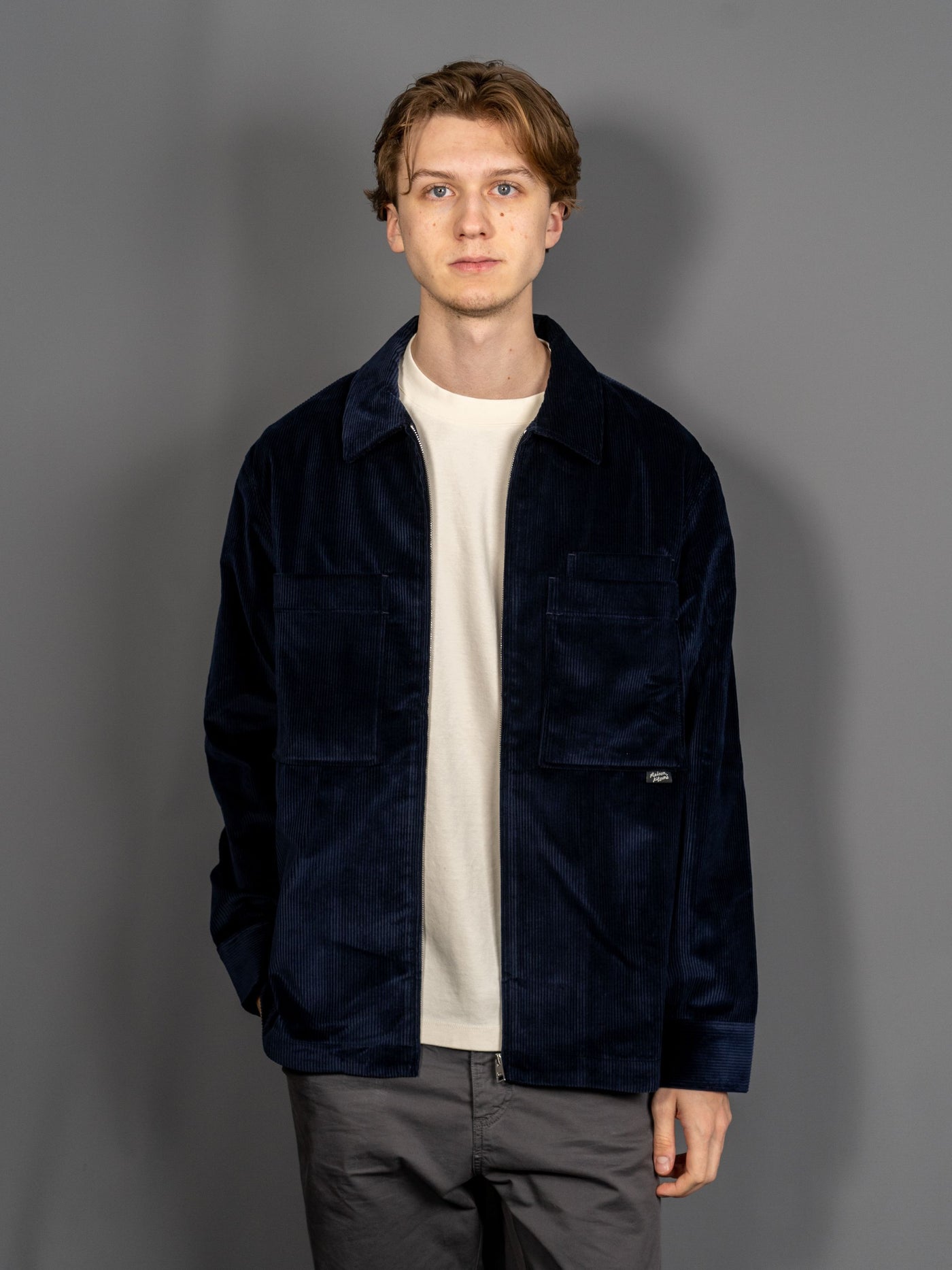 Zipped Overshirt - Navy