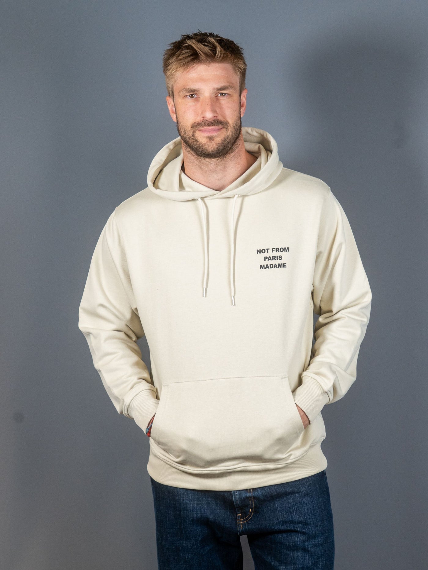 Le Hoodie Slogan - Beige
