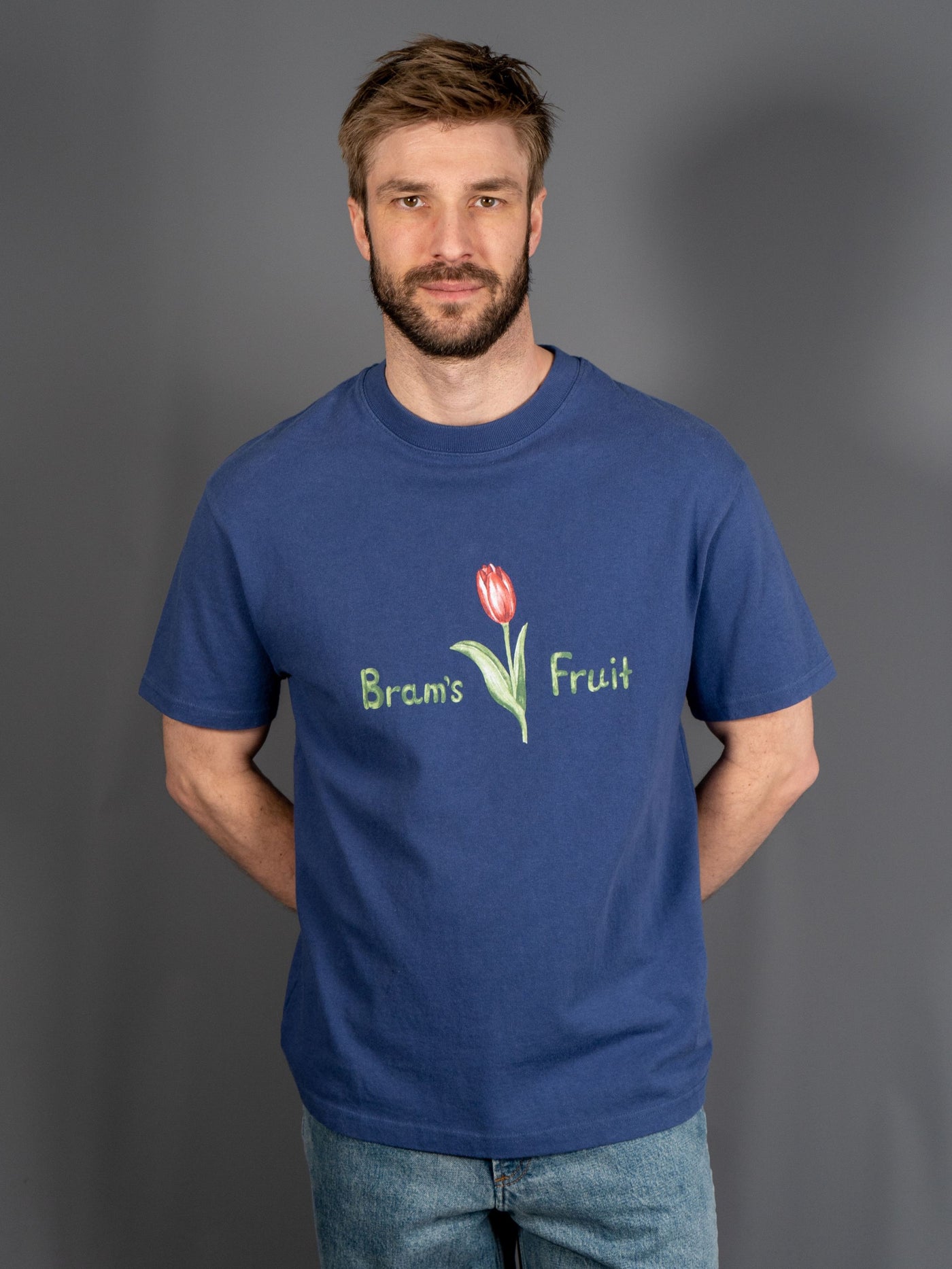 Tulip Aquarel T-Shirt - Navy