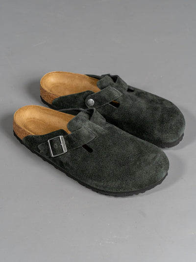 Boston Soft Footbed Suede Leather - Sort