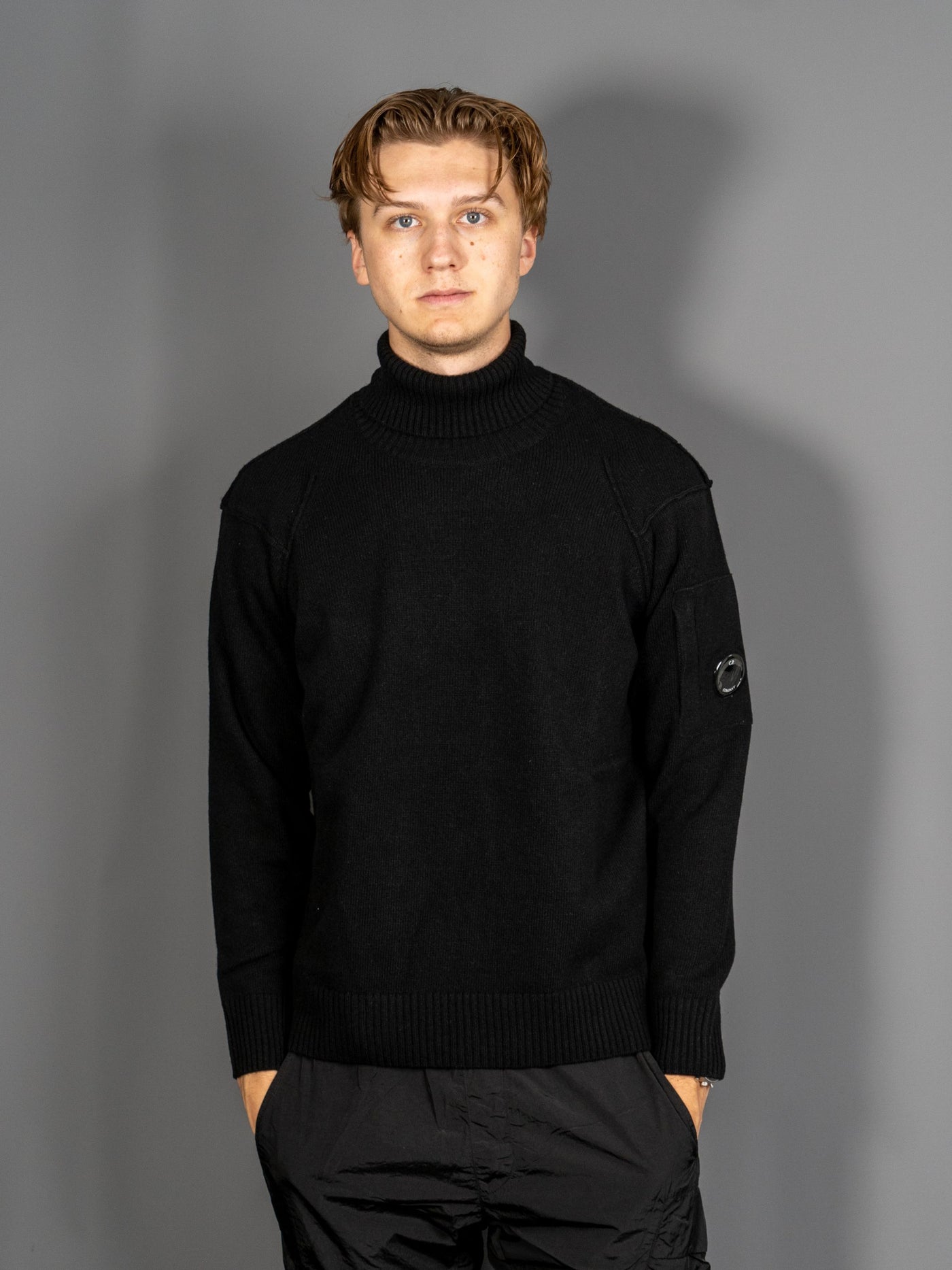 Lambswool GRS Roll Neck Knit - Sort