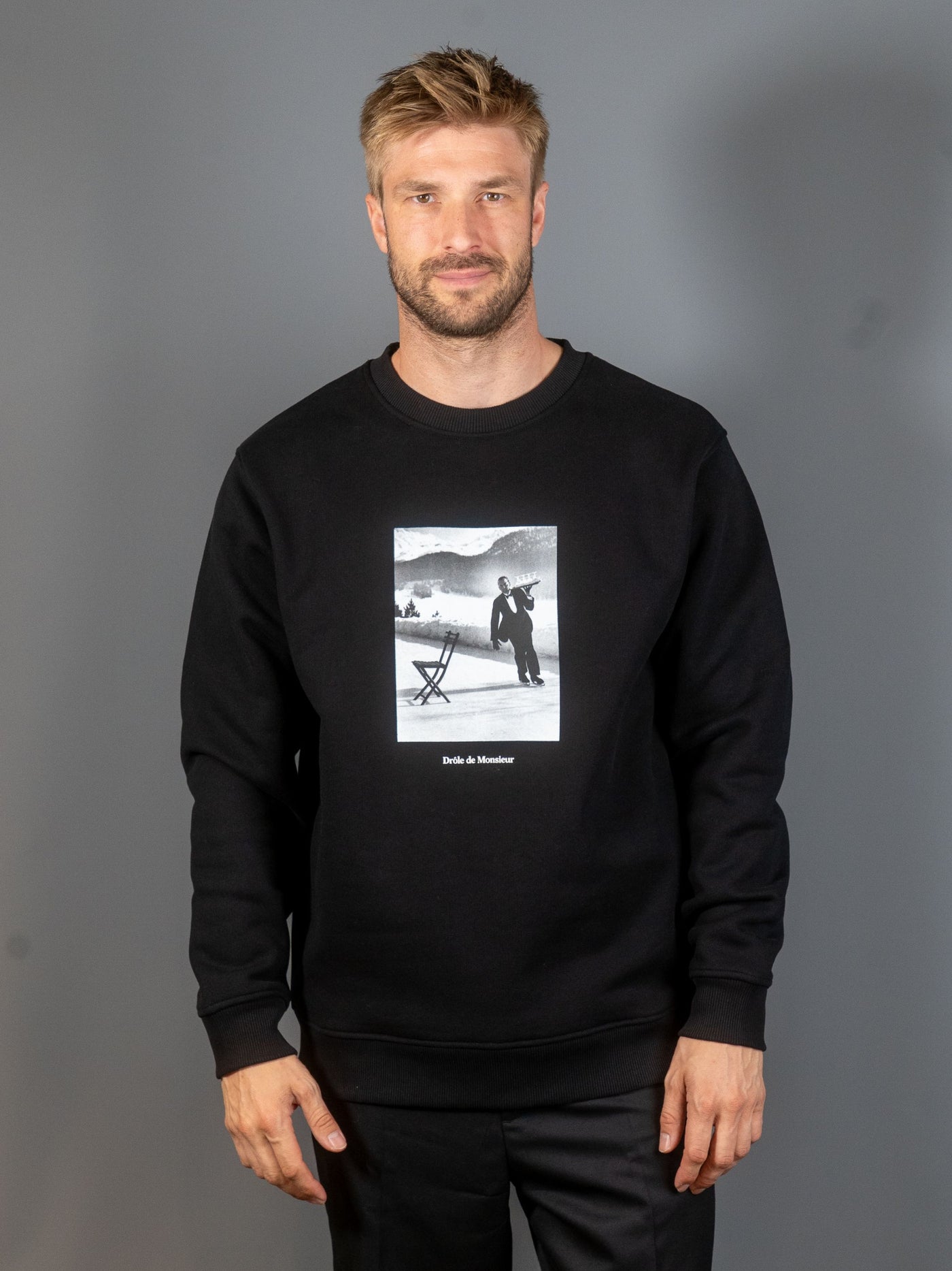 Le Sweatshirt Ice Skating Waiter - Sort