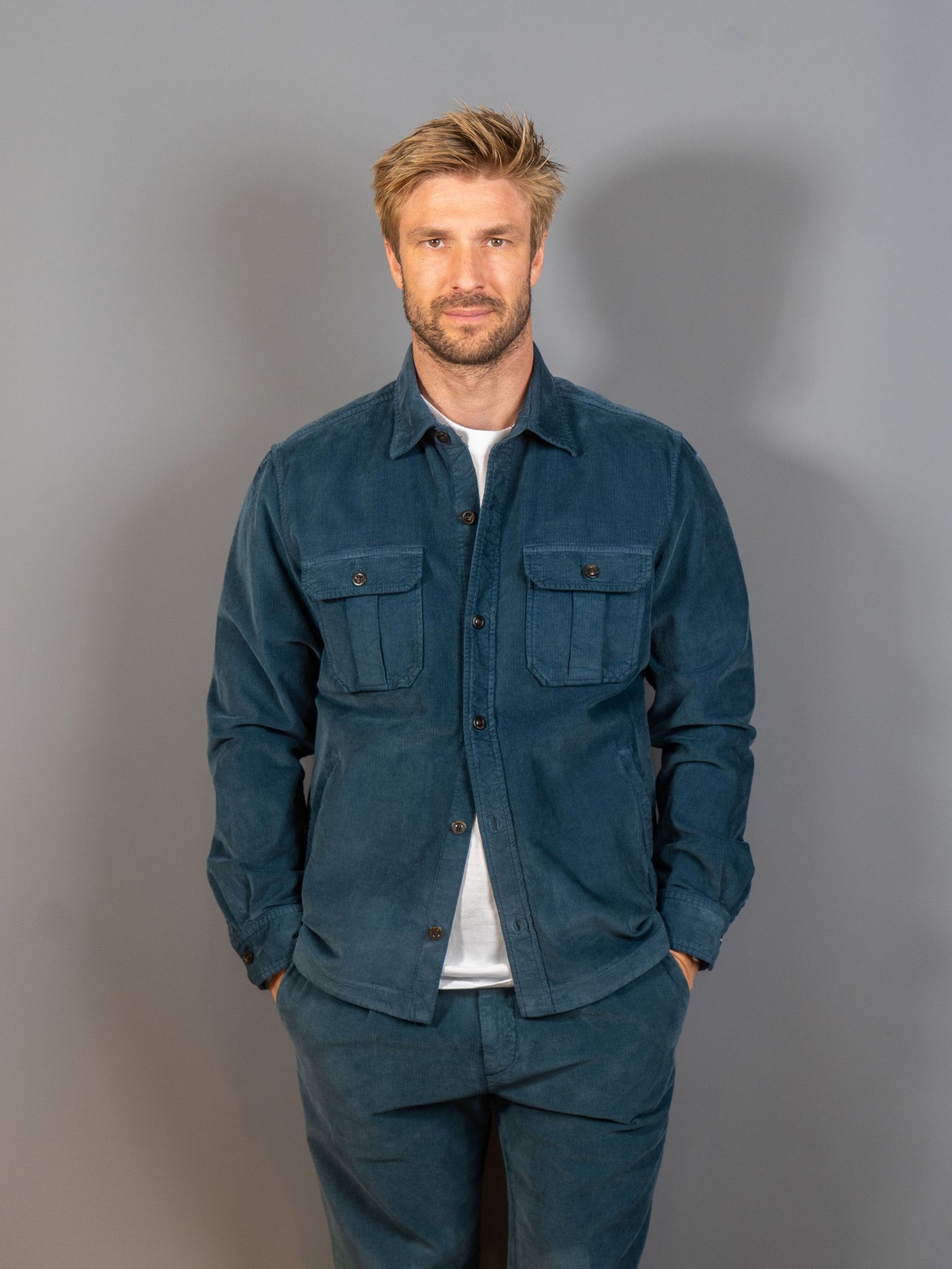 Corduroy Overshirt - Blå