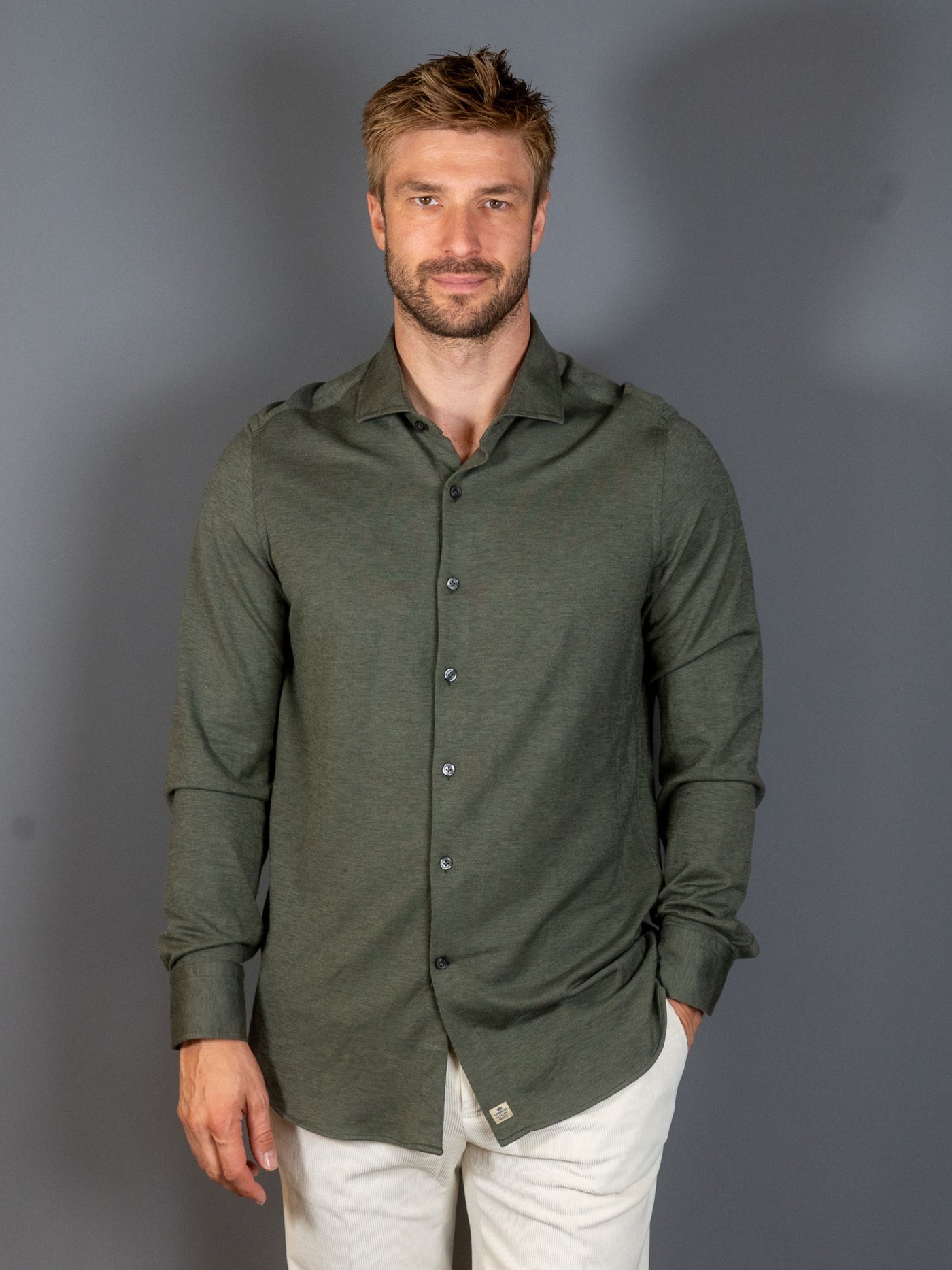Cotton Lyocell Luxury Shirt - Grøn