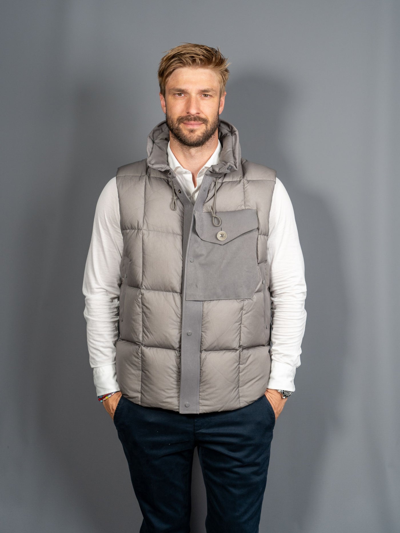 Shelter Combo Down Jacket Vest - Grå