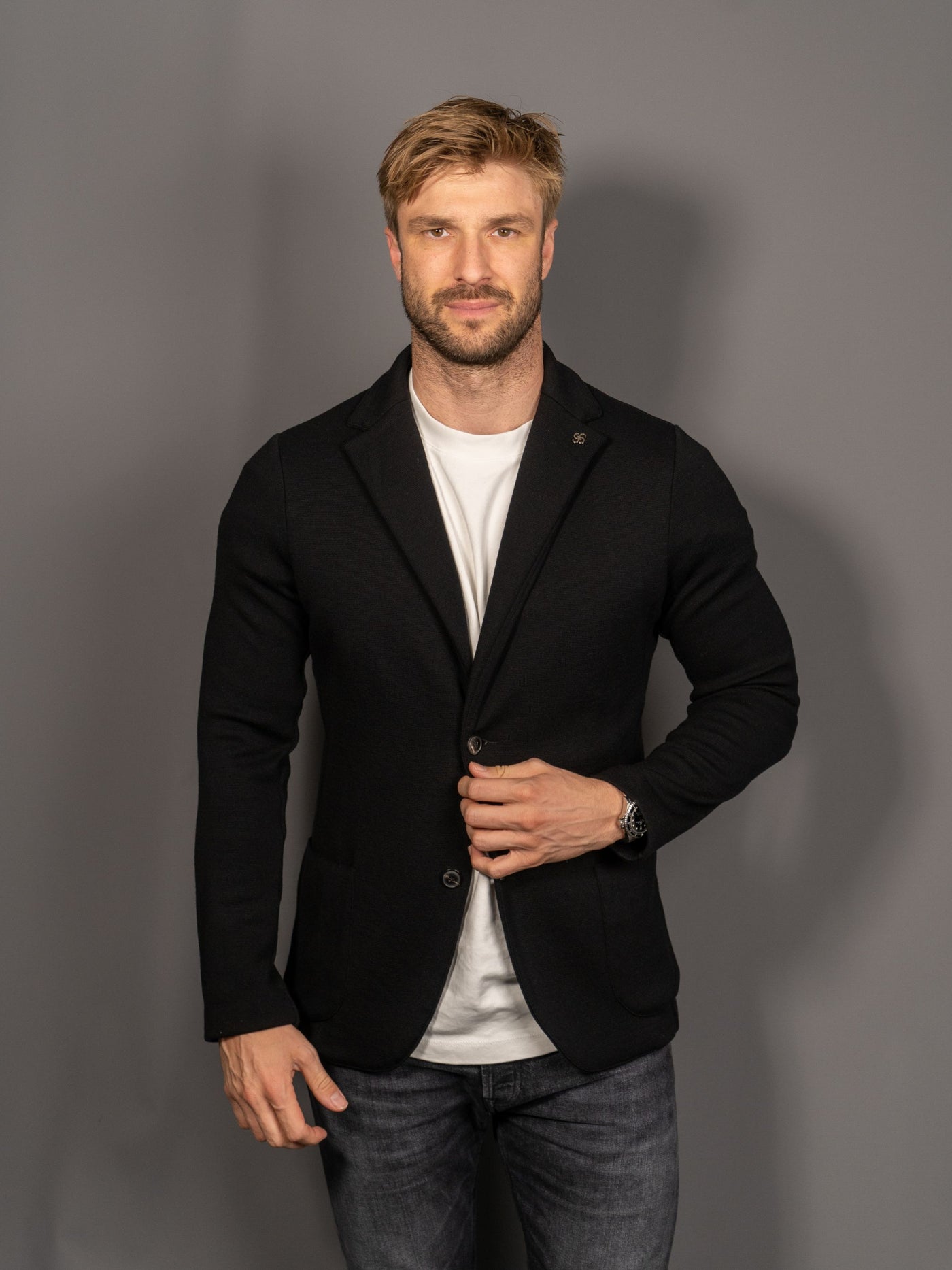 Rain Wool Blazer - Sort