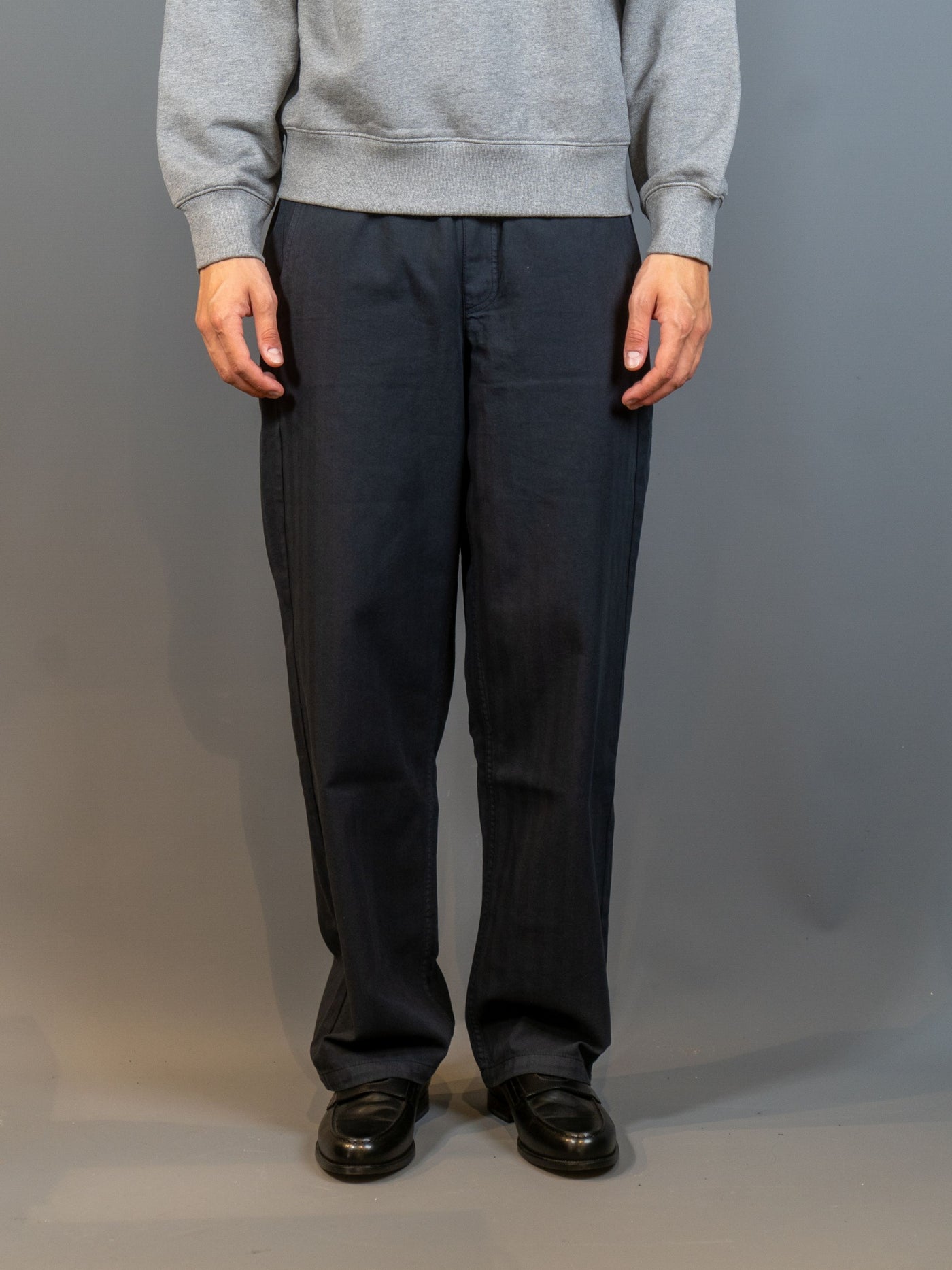 Lucien Herringbone Trousers - Sort