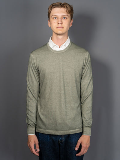 Light Cashmere C-Neck Sweater - Grøn