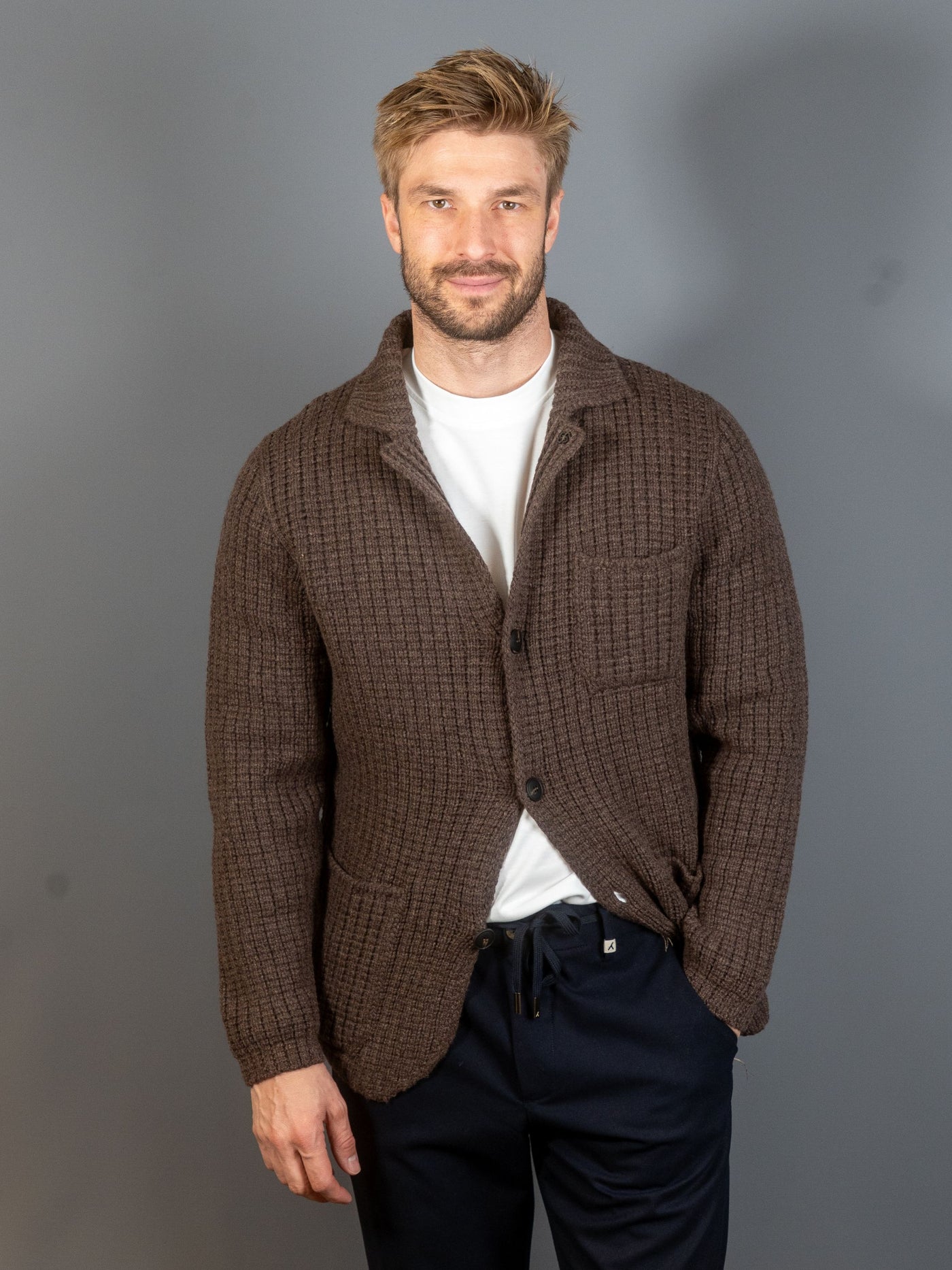 Wool Cardigan – Brun