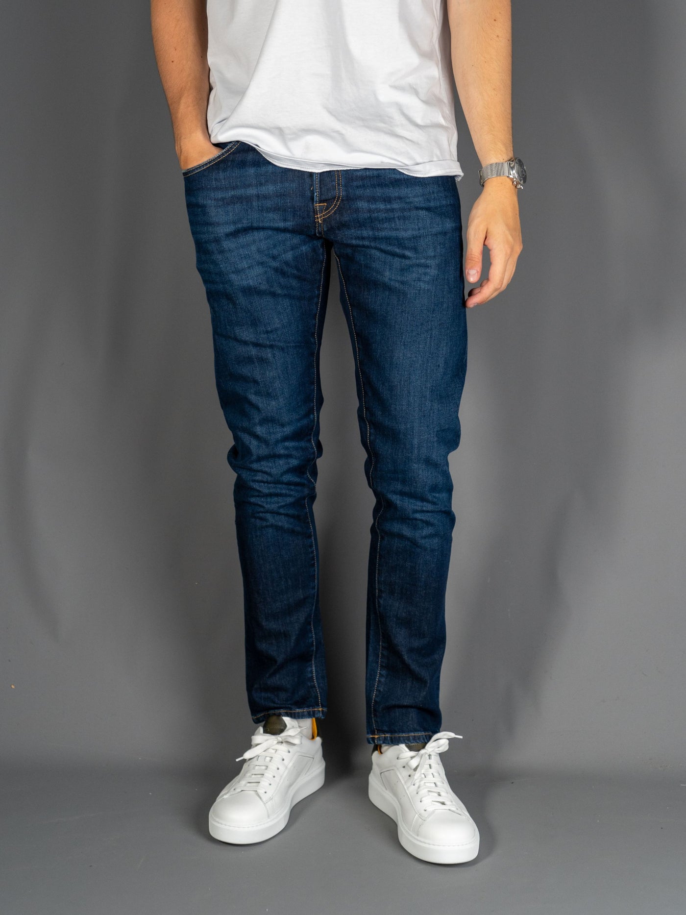 Regular Denim Jeans Blue - Blå