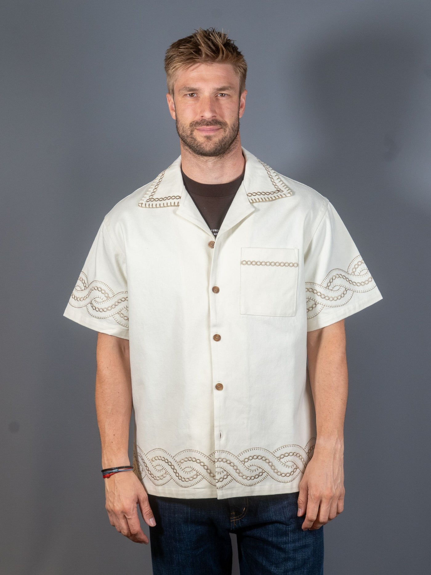 La Chemise Brodée Tresses – Off White