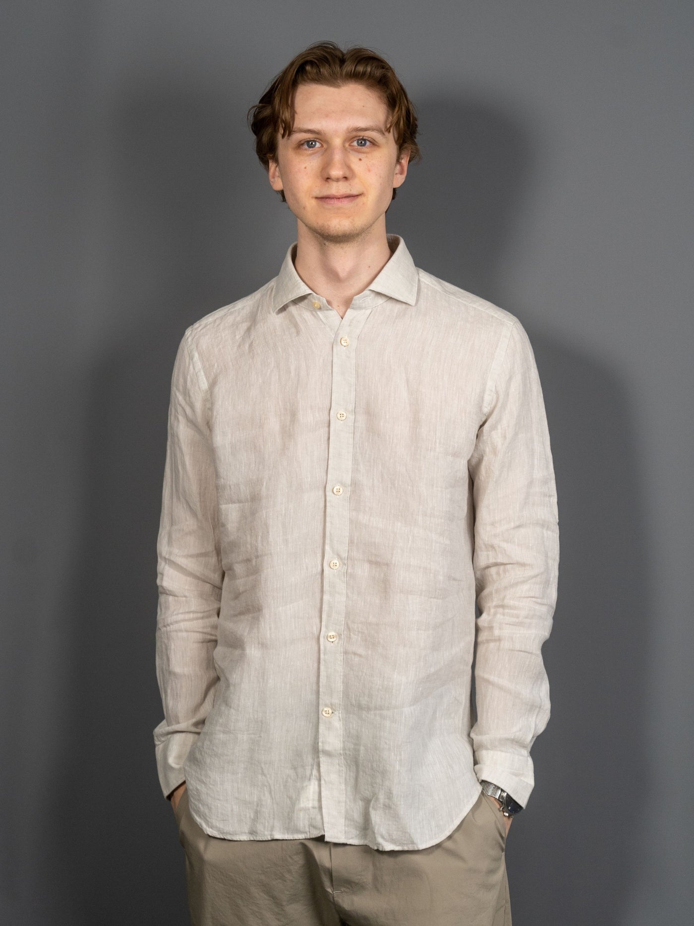 Linen Regular Shirt - Sand