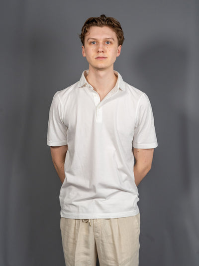 Jersey Cotton Polo - Hvid