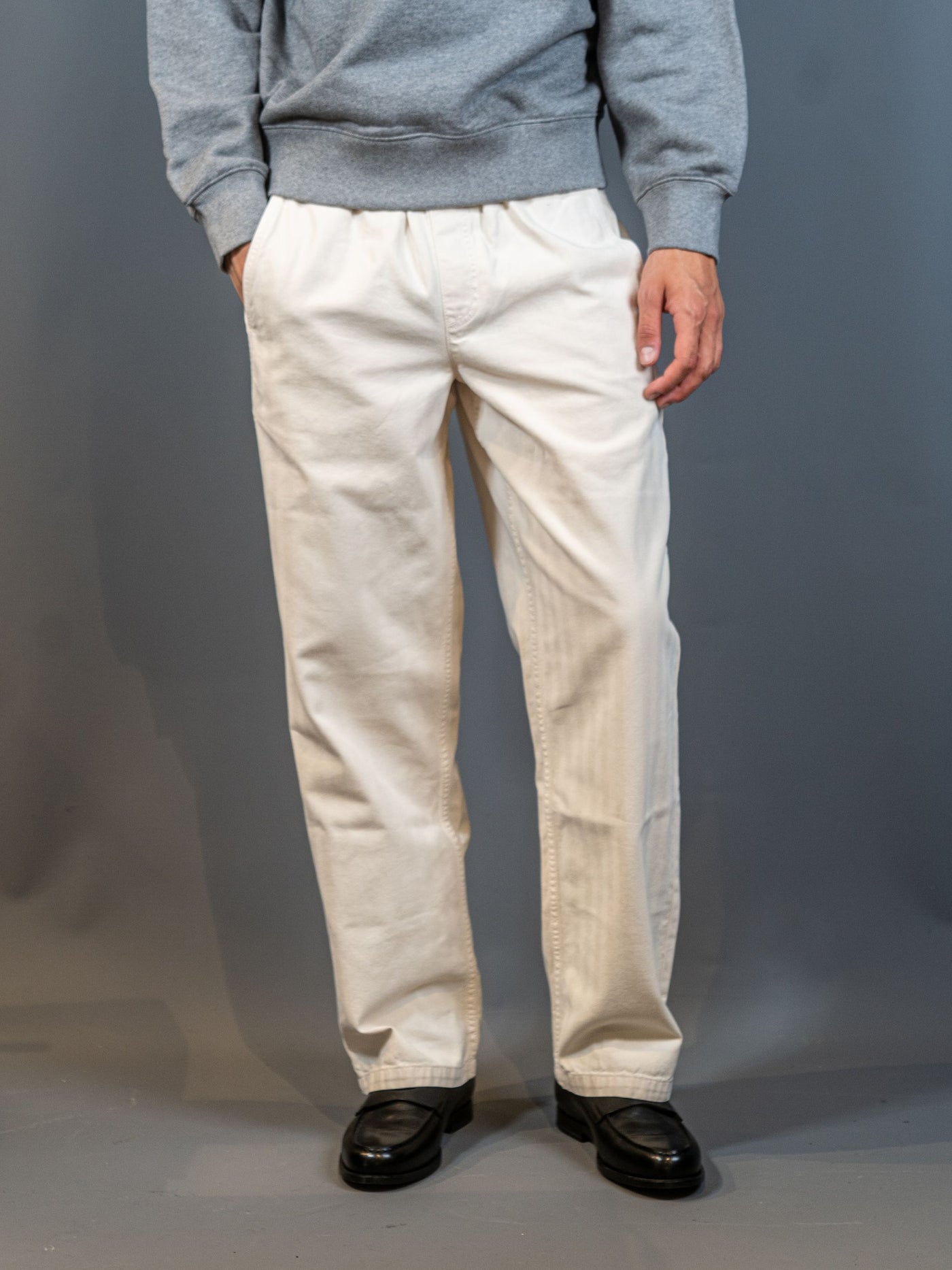 Lucien Herringbone Trousers - Off White