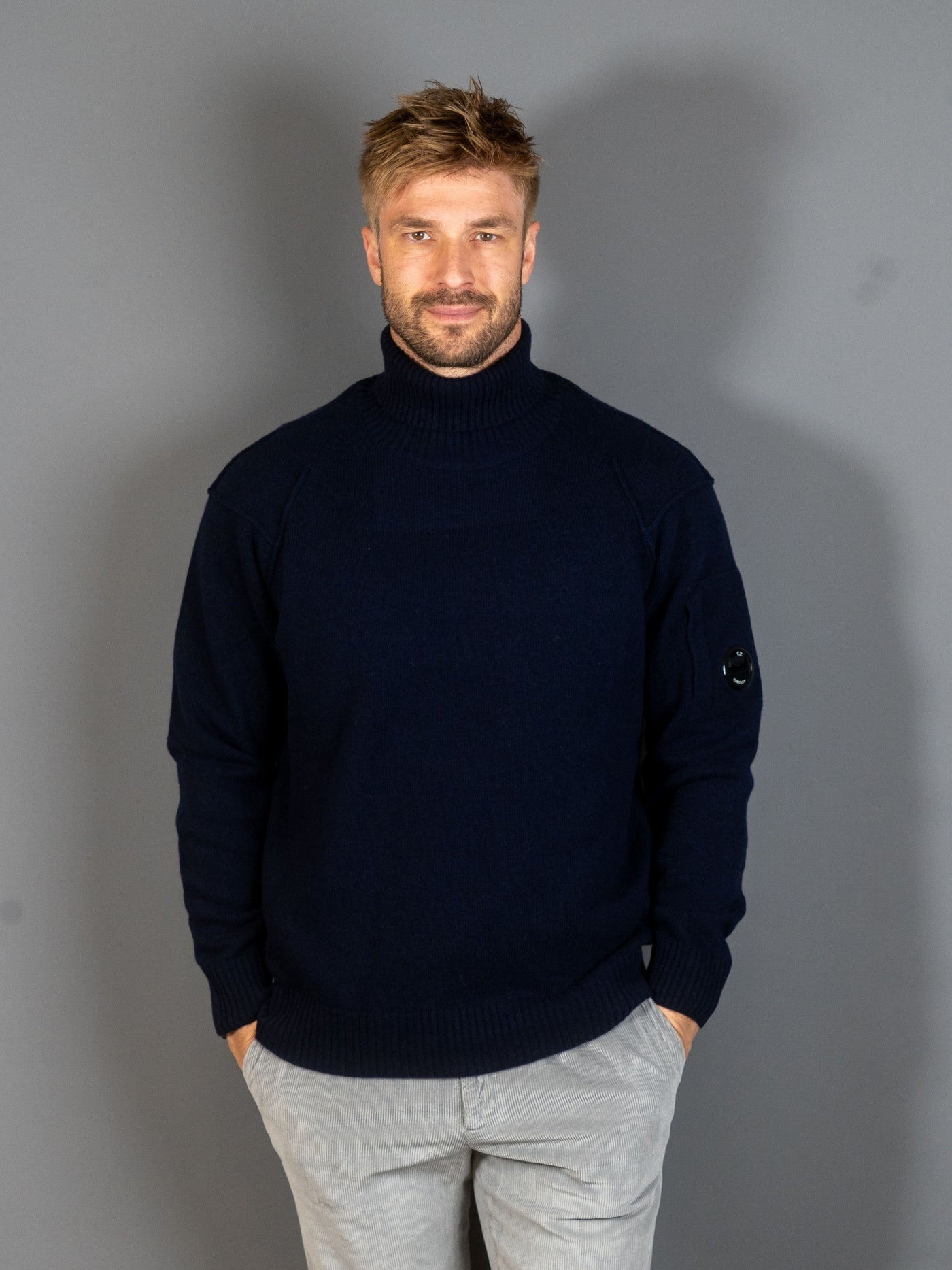 Knitwear Turtleneck Lambswool GRS - Navy