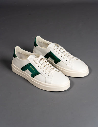 Leather Double Buckle Sneaker - Grøn