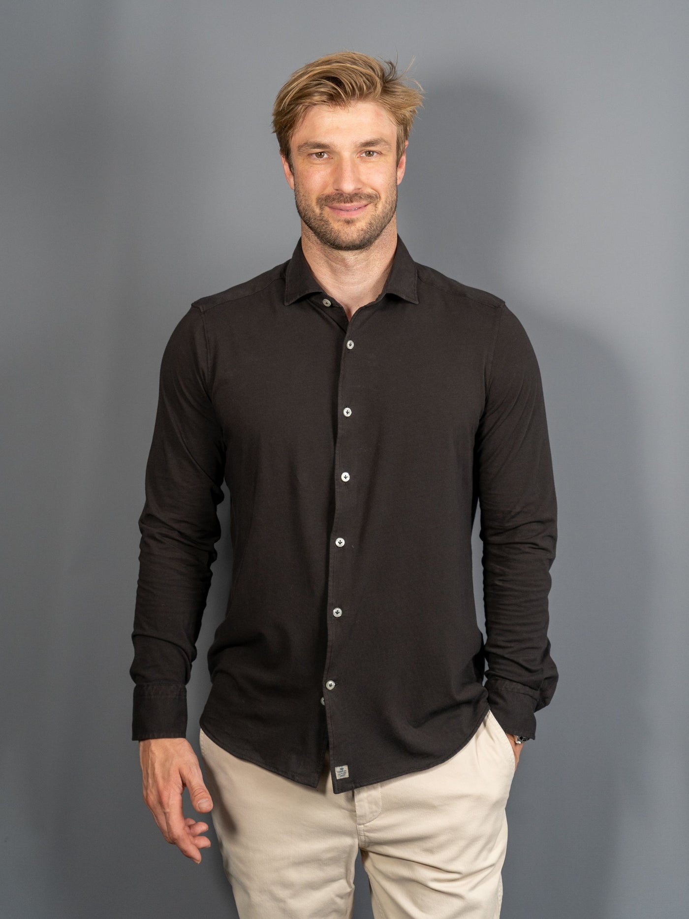 Jersey Luxury Shirt - Mørkebrun