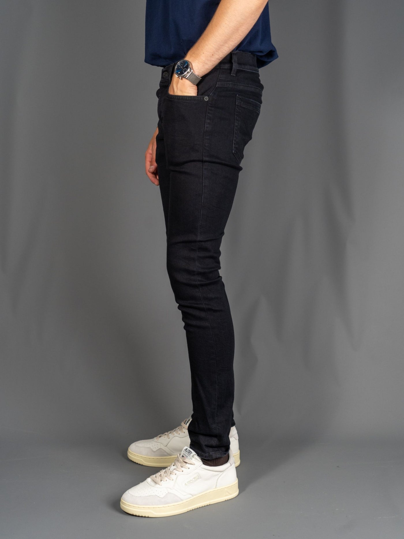 George Slim Fit Jeans GM4 - Sort