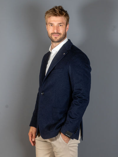 Pure Cashmere Blazer - Navy
