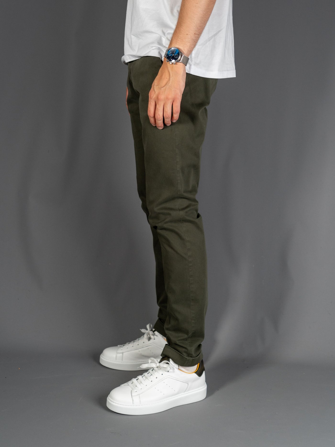 Cotton Stretch Slim fit Pants - Grøn