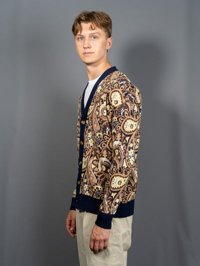 Le Cardigan Paisley - Navy
