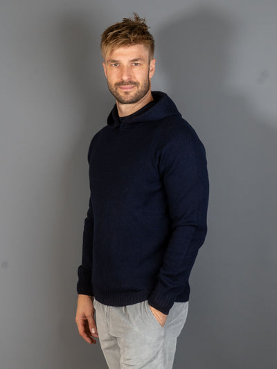 Wool Hoodie - Navy