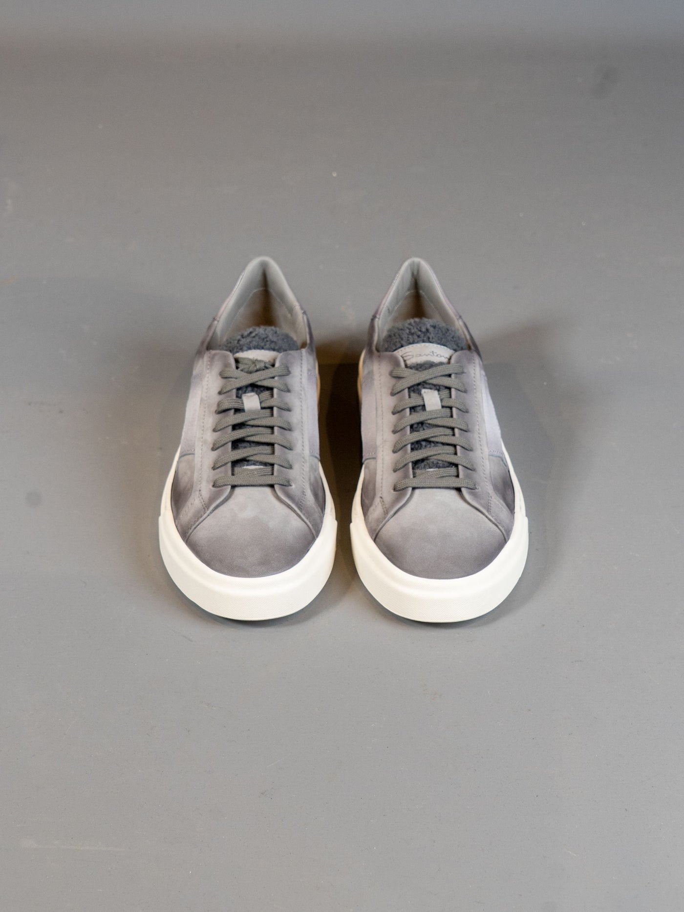 Nubuck Double Buckle Sneaker - Grå