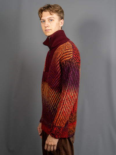 Dolcevita Half Zip Jumper - Bordeaux