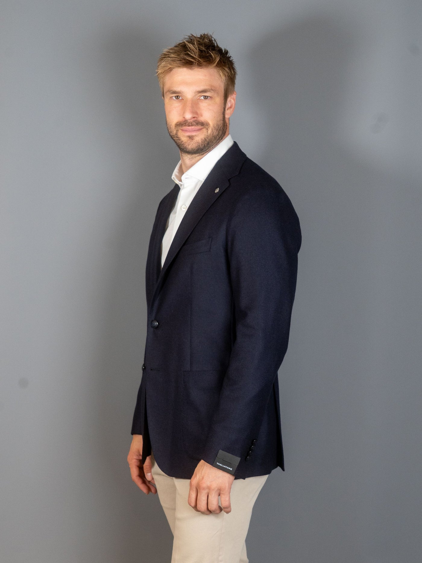 Wool Cashmere Blazer - Navy