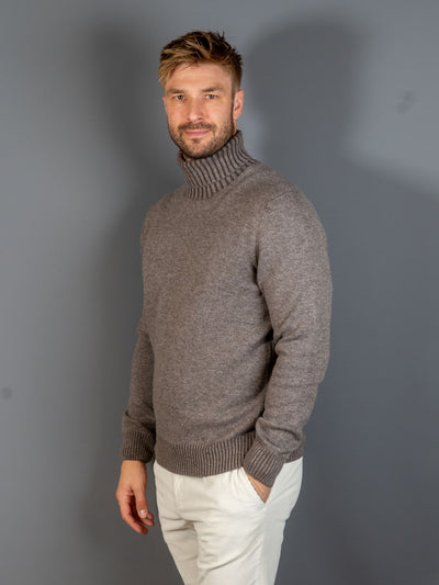 Turtleneck Wool Cashmere - Brun