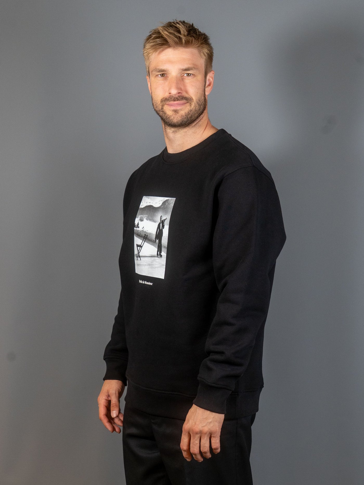Le Sweatshirt Ice Skating Waiter - Sort