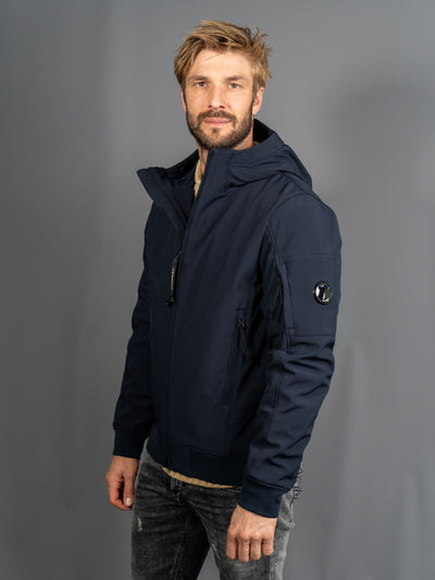 Hooded Outerwear Short Jacket - Blå