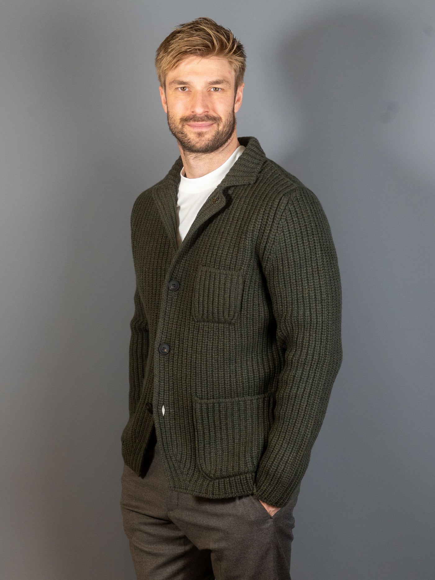 Wool Cardigan - Grøn