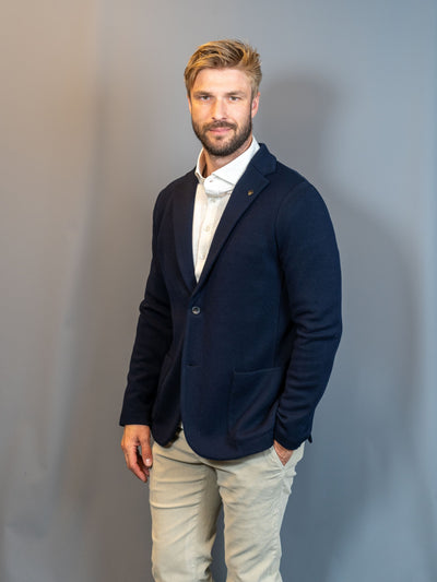 Rain Wool Blazer - Navy