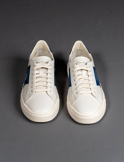 Leather Double Buckle Sneaker - Blå