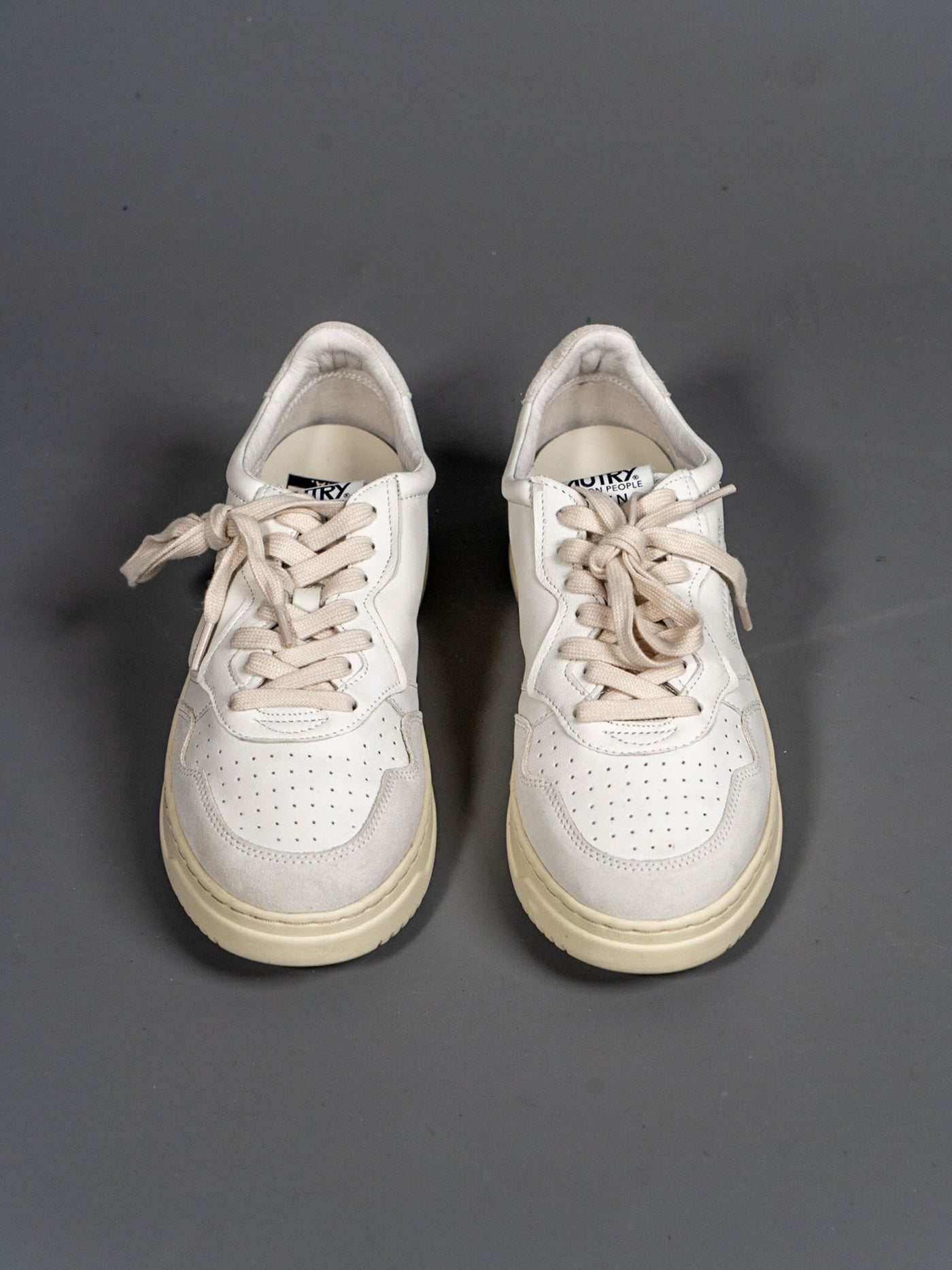 Open Low Sneaker Leather - Hvid