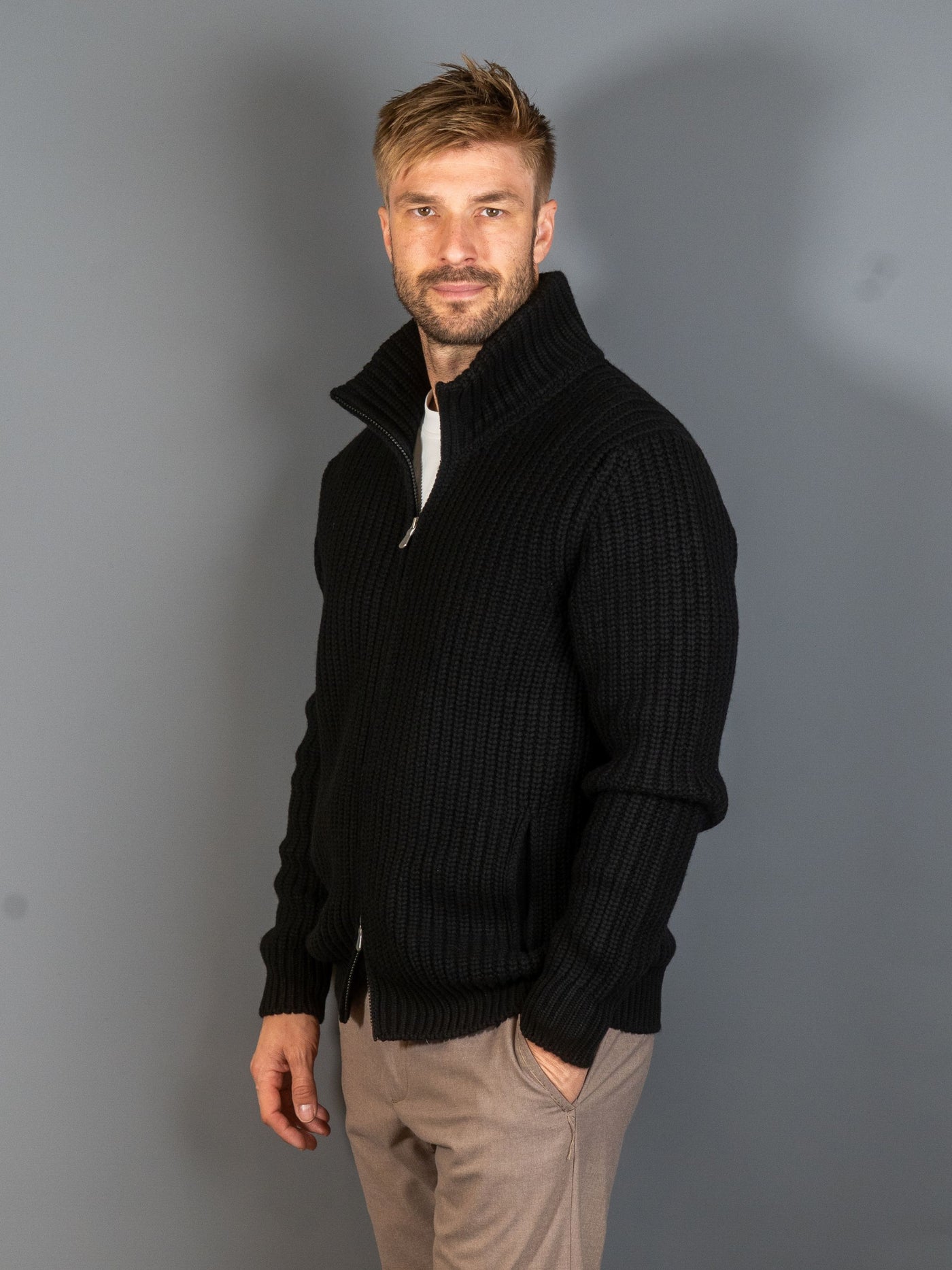 Full Zip Cardigan - Sort