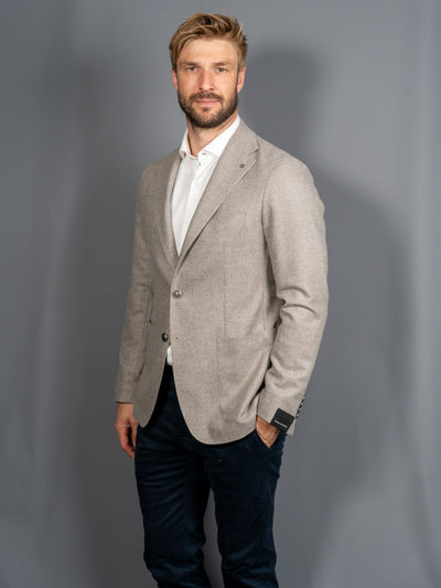 Wool Cashmere Blazer - Sand