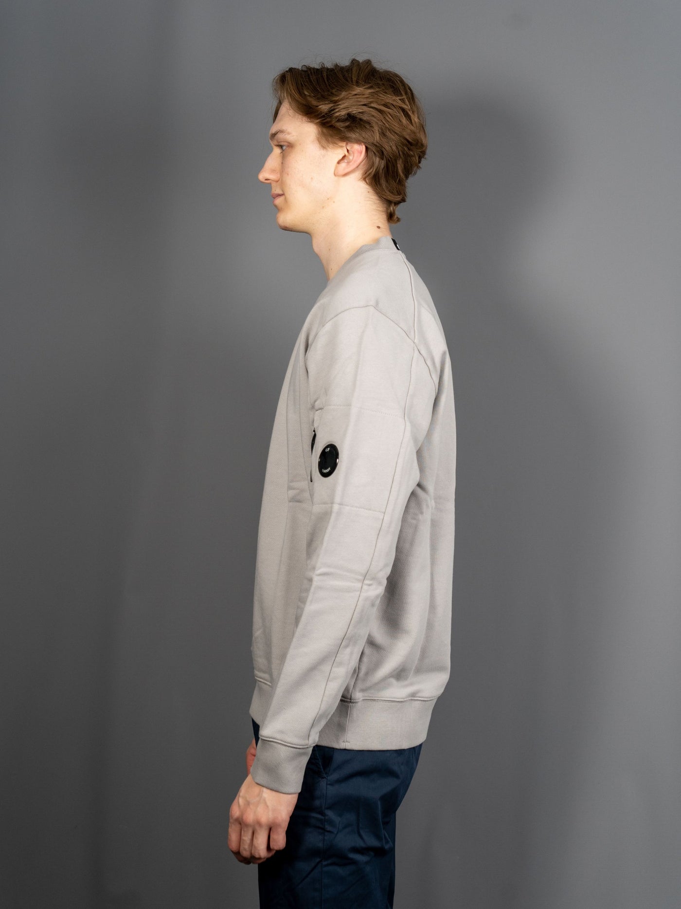 Diagonal Raised Fleece Sweatshirt - Grå