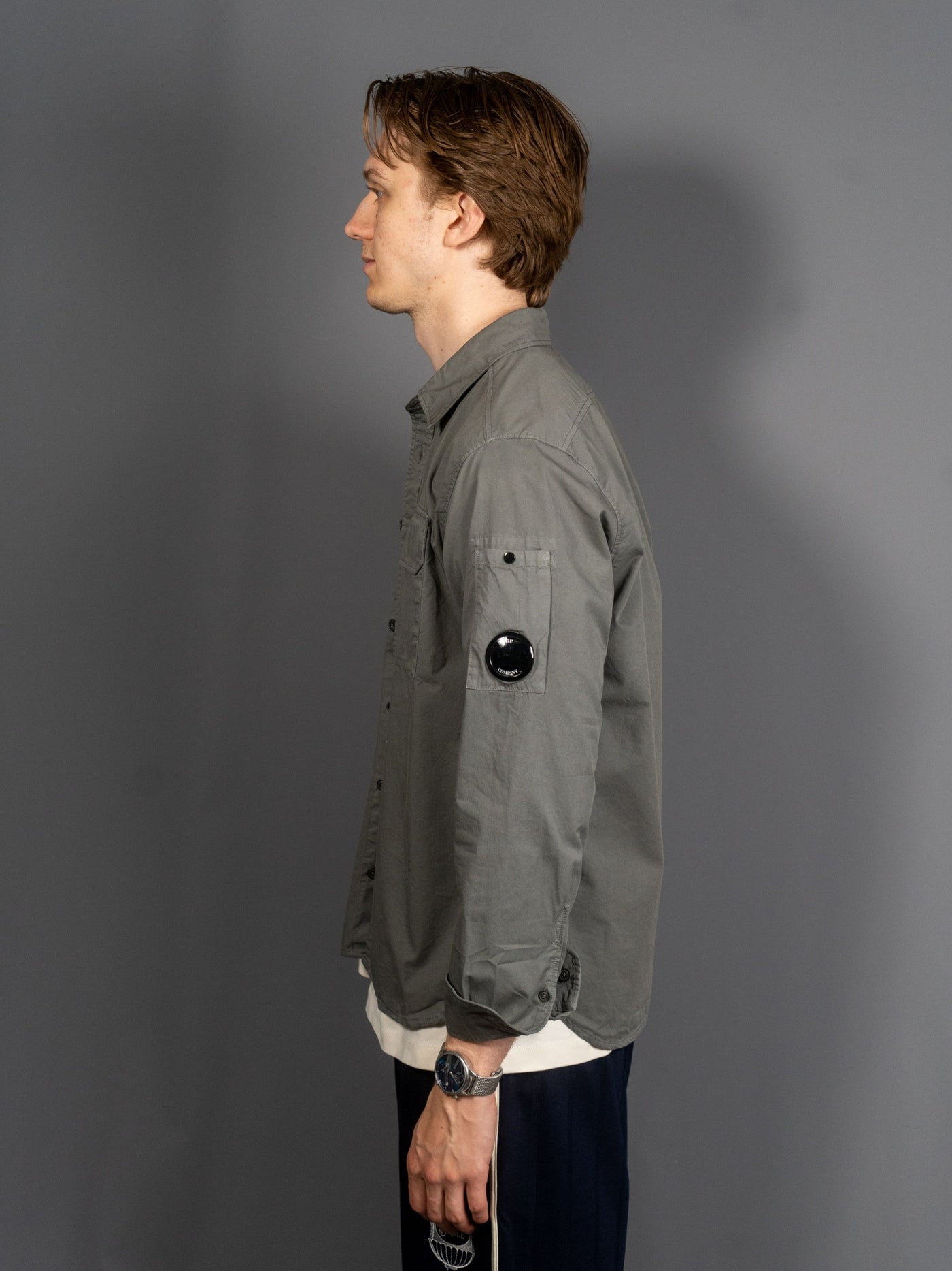 Organic Gabardine Lens Shirt - Grå