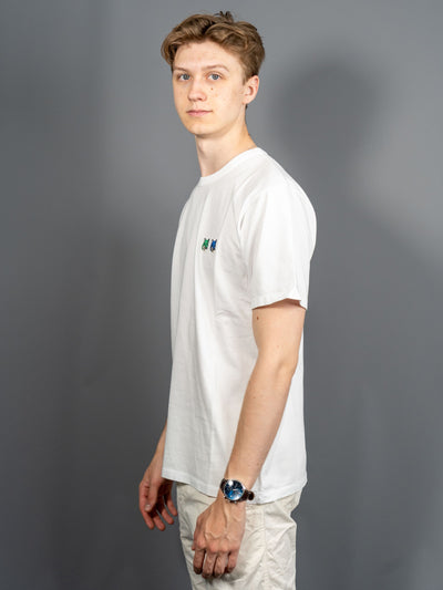 Double Monochrome Fox Head Patch Classic Tee - Hvid