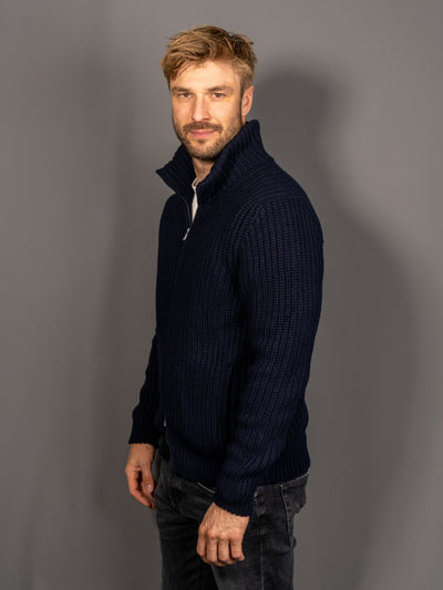 Full Zip Cardigan - Navy